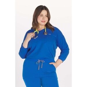 DOLAN Alpine Dolman ¾ Sleeve 2-Pocket CORE Scrub Top Size XLargeRoyal Blue / XLa